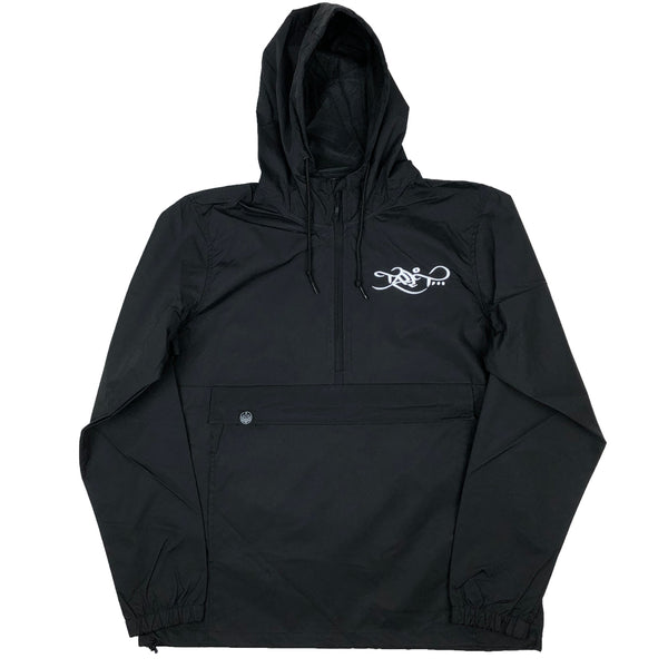 Anorak Windbreaker - Black / White