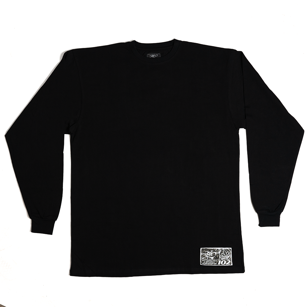 Plain black hot sale long sleeve shirt